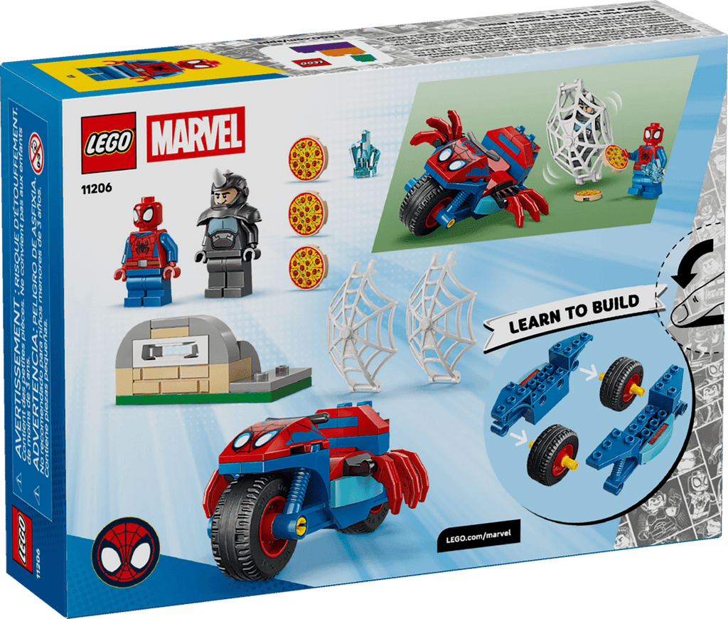 Lego Marvel Spidey on his Motorcycle vs. Rhino 11206 - Spendloves