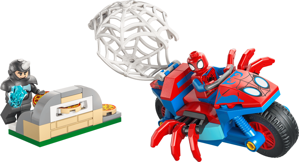 Lego Marvel Spidey on his Motorcycle vs. Rhino 11206 - Spendloves