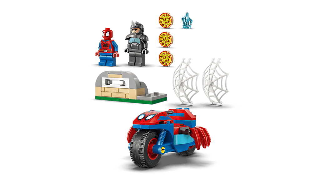 Lego Marvel Spidey on his Motorcycle vs. Rhino 11206 - Spendloves