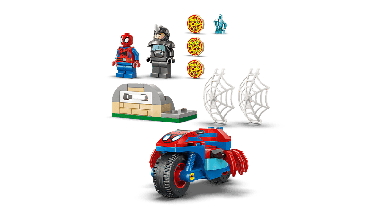 Lego Marvel Spidey on his Motorcycle vs. Rhino 11206 - Spendloves