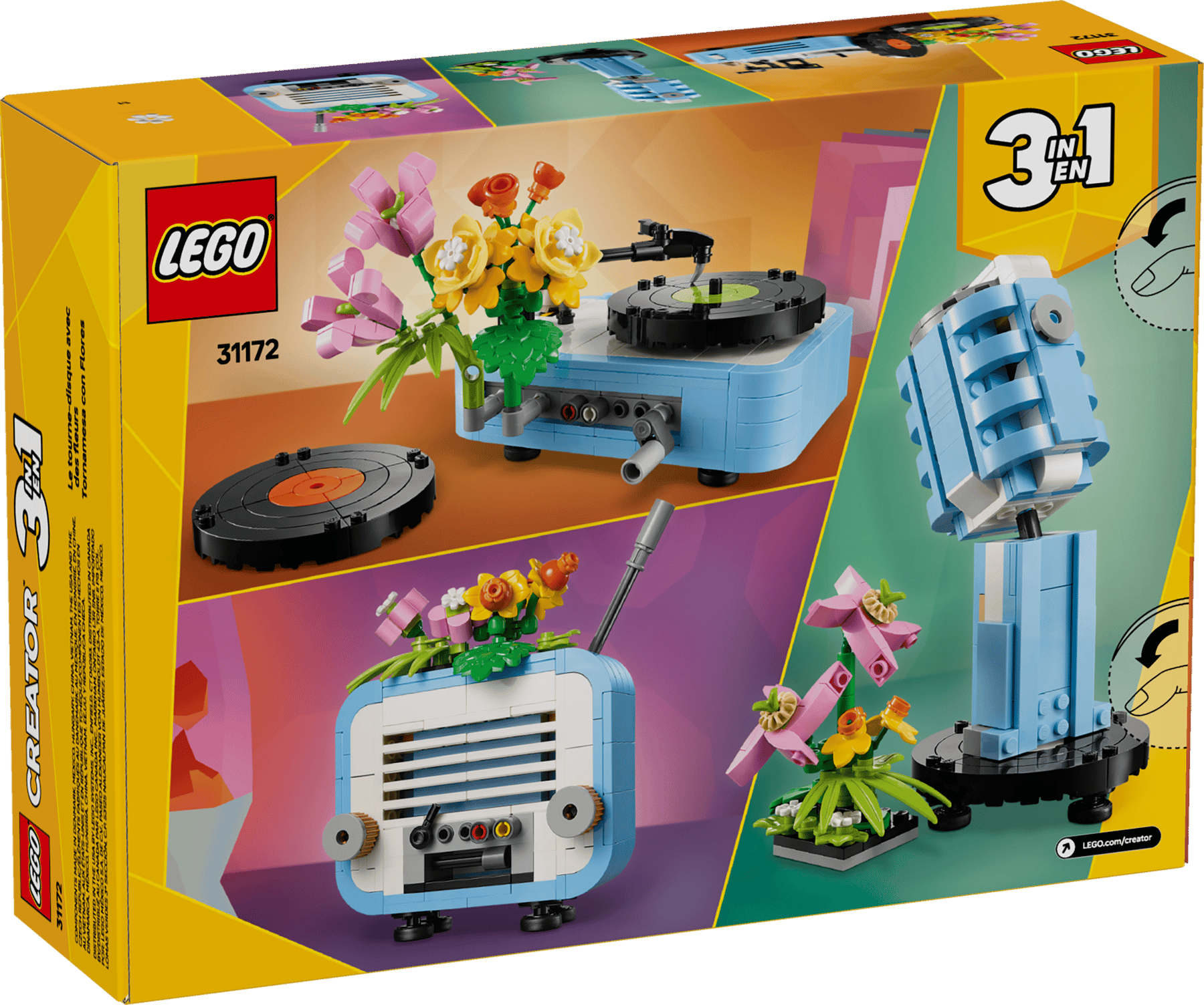 Lego Creator 3in1 Record Player with Flowers - Spendloves