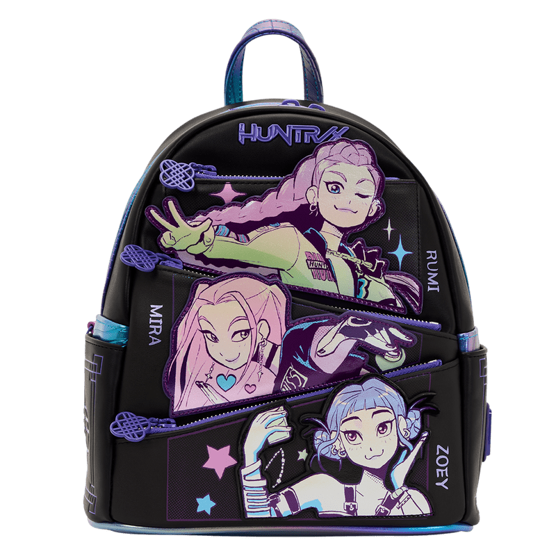 Loungefly KPop Demon Hunters HUNTR/X Mini Backpack with Photo Card Charm - Spendloves