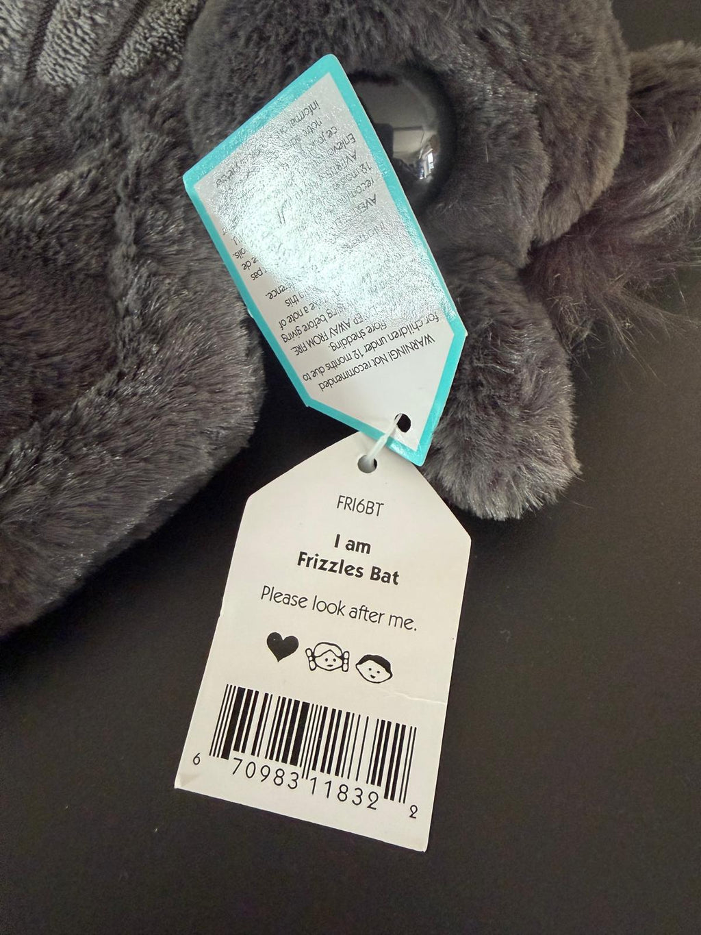 Jellycat Frizzles Bat